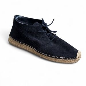 Dolce Vita Navy Blue Perforated Espadrille Lace Up Sneakers Shoes Size 8.5
